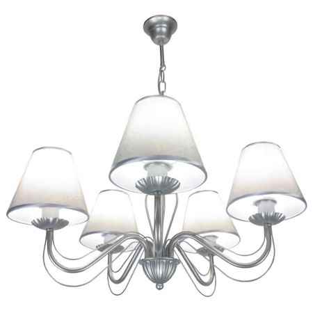 люстра подвесная СВЕТПРОМЪ Сив 5х40Вт Е14 ткань серебристый