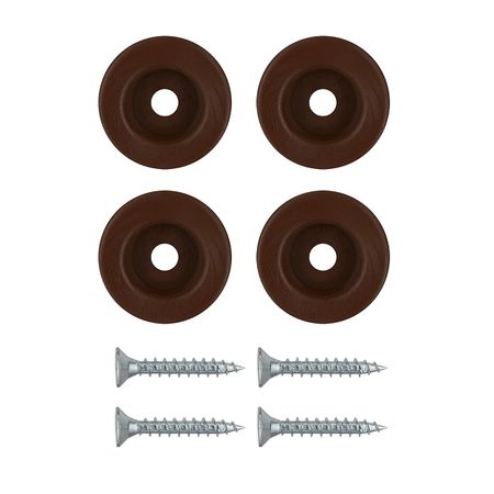 накладка для мебельных ножек 25мм коричневая 4шт