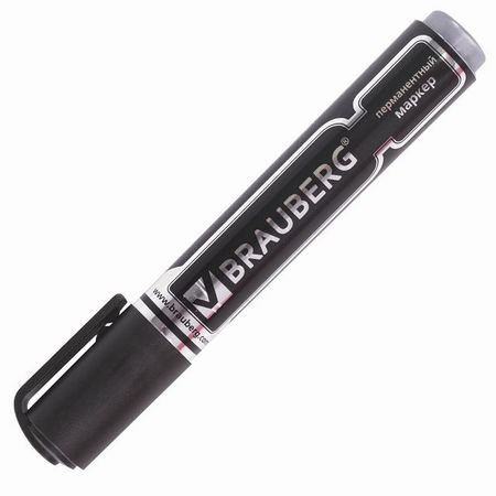 маркер перманентный BRAUBERG Neo 3-5мм круглый черный пластик чернила jinhao hongdian majohn 60 мл 48 ов