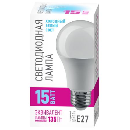 лампа светодиодная ОНЛАЙТ E27 15Вт 1350Лм 4000K A60 матовый груша лампа светодиодная kodak 15вт e27 1350лм 3000к груша