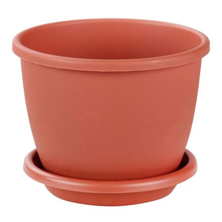 горшок с поддоном Афина 2,2л пластик терракот