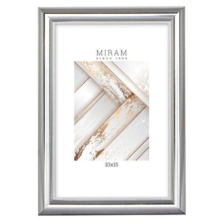 фоторамка МИРАМ 100х150мм серебро пластик фоторамка dorothy 100х150мм пластик коричневая