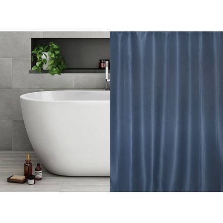 занавеска для ванной VITARTA 180х180см полиэстер темно-синяя керамическая ваза jingdezhen темно синяя