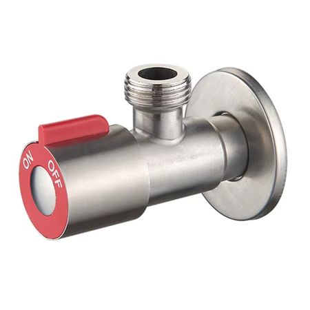 кран угловой LEDEME L70507H НР/НР нерж сталь с отражателем хром, красный voket hsse m35 jis красный кольцевой спиральный рифленый кран m2 m20