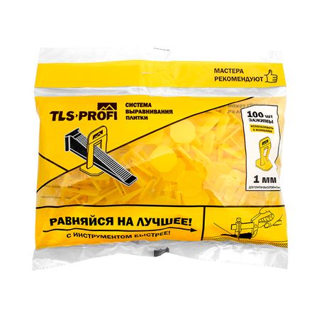 зажимы для выравнивания плитки TLS 1мм 100шт зажимы для выравнивания плитки tls 1мм 100шт
