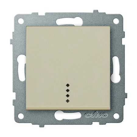 выключатель 1-клавишный OVIVO Лофт с индикацией крем переключатель 1 клавишный ne ad aras крем