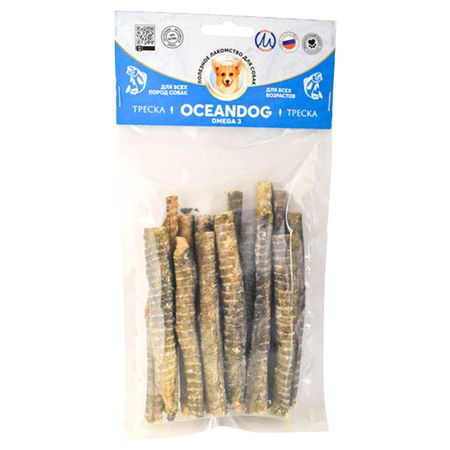 лакомство для собак Океандог Треска 40г подарочный лакомства для собак titbit 280 г