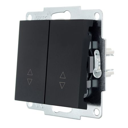 переключатель 2-клавишный LEZARD Vesna проходной чёрный бархат переключатель 2 клавишный ovivo loft проходной крем