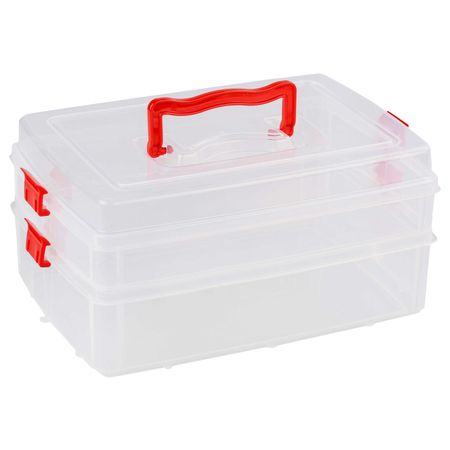 контейнер для мелочей 2-х ярусный 29,5х19х14см 7л универсальный пластик контейнер универсальный 240л на колёсах в асс те