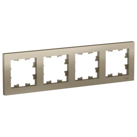 рамка 4 поста Atlas Design шампань переключатель 1 клавишный atlas design шампань