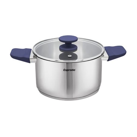 кастрюля ESPRADO Lila 3,3л 20см нерж.сталь стеклянная крышка индукция кастрюля esprado frontera gris 2 7л 20см антипр покр алюминий стеклянная крышка индукция