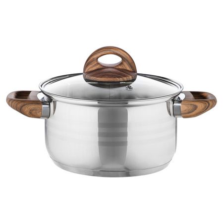 кастрюля MALLONY Foresta 2,5л 18см нерж.сталь стеклянная крышка индукция люстра потолочная светодиодная schaffner foresta 180вт пластик металл белый