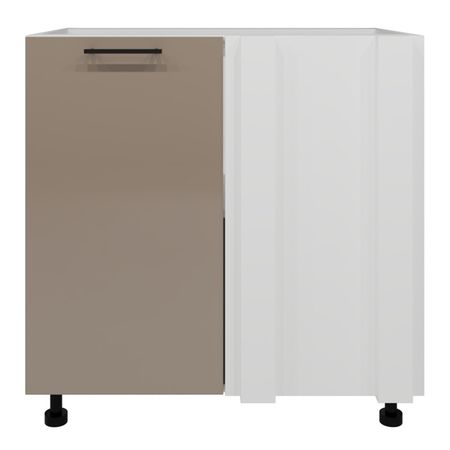 шкаф напольный угловой Мокко глянец 820х800х552мм 1 дверь МДФ/ЛДСП