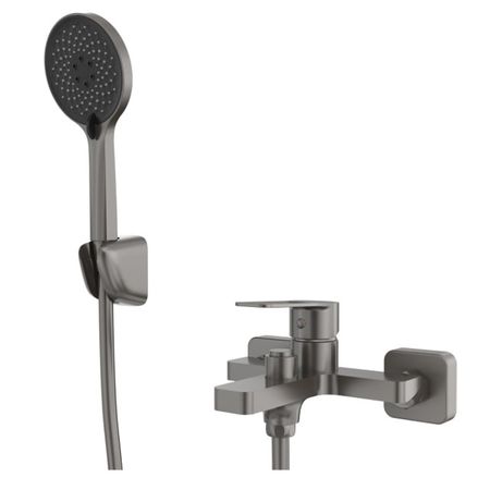 смеситель для ванной TOKITO KOBE короткий латунь вороненая сталь смеситель для ванной tokito misawa короткий   латунь