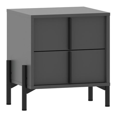 тумба прикроватная Тео 500х400х512мм антрацит ЛДСП ящик выдвижной flowbox 76 8x18 92x50 44 см лдсп антрацит