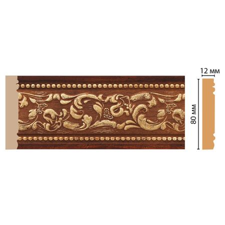 молдинг DECOMASTER 2400х12х80мм медь, арт.150-1084