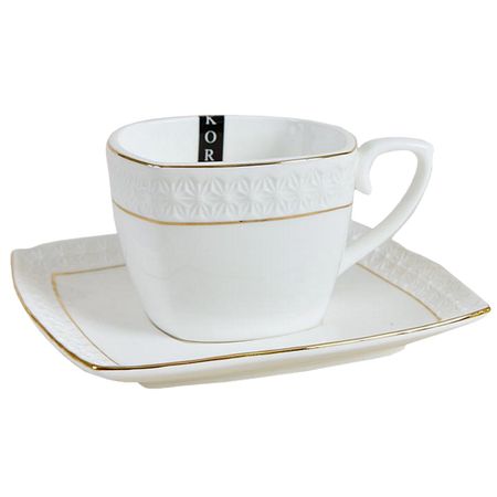 чашка с блюдцем KORALL Снежная королева 90мл керамика блюдо korall снежная королева 33х24см прямоугольное керамика