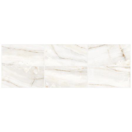 керамогранит LCM Onyx Smoke Light 60х120 полированный белый