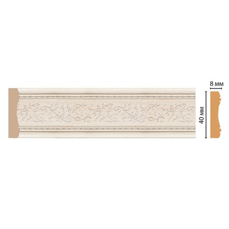 молдинг DECOMASTER 2400х8х40мм бледно-розовый, арт.188-13 искусственные листья sunmade бледно зелёный