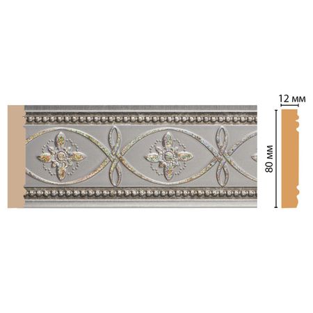 молдинг DECOMASTER 2400х12х80мм серый, арт.150-55A