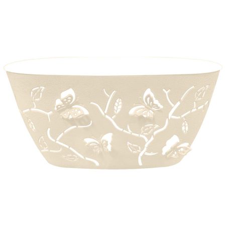 горшок двойной Бабочки 3D 4л 30х15х15см песочно-белый пластик горшок для орхидей бабочки 3d 0 7л d11 5см h10 5см прозрачный пластик