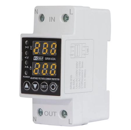реле контроля напряжения RUCELF 63А однофазный реле jqx 60f 60a 220v