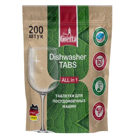 таблетки для ПММ FRAU GRETTA All in 1 200шт таблетки для пмм frau gretta all in 1 200шт