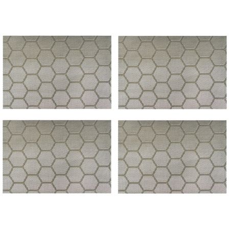 комплект салфеток сервировочных 30х45см 4шт бежевый из 10 микрофибровых протирочных салфеток