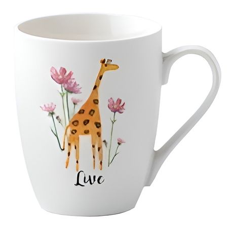 кружка TODELIA Животные жираф 340мл костяной фарфор детские наклейки животные 50 шт