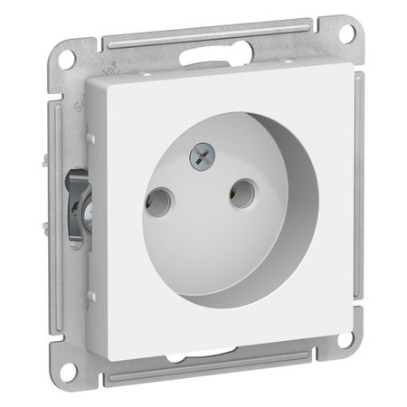 розетка 1 пост Atlas Design б/з белый розетка 1 пост atlas design с з со шторками белый