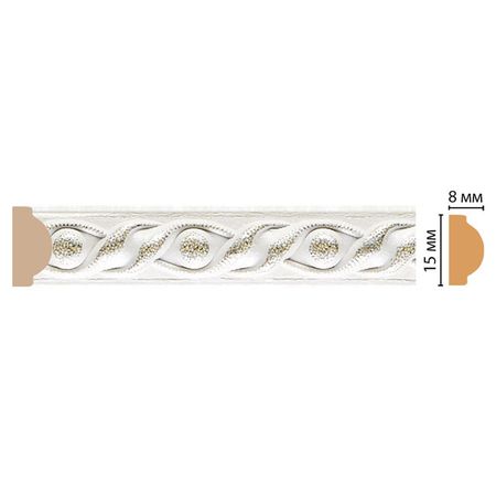 молдинг DECOMASTER 15х8х2400 мм белый полистирол, арт.130-42 молдинг decomaster 15х8х2400 мм   полистирол арт 130 5