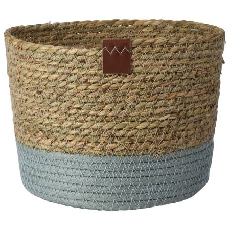 набор корзин 2 штуки KOOPMAN 170х130мм/200х150мм натуральный/синий  солома декоративные крышки для кранов jetting из 10 шт красный синий