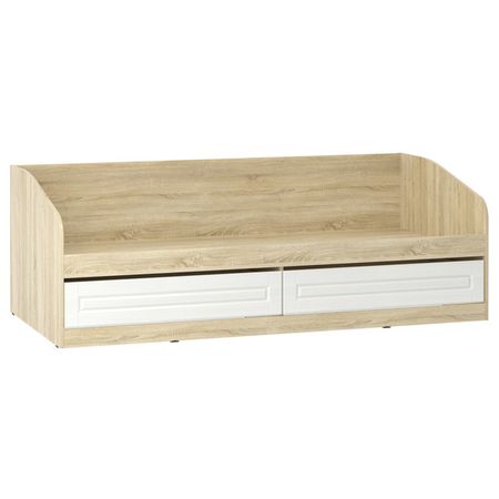 кровать Оливия 2042х946х700мм белое дерево/дуб сонома кровать оливия 2042х946х700мм белое дерево дуб сонома