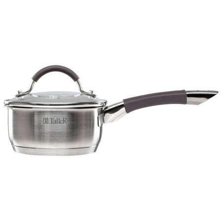 ковш TALLER Lira 0,9л 12см нерж.сталь c крышкой индукция ковш mallony buono 0 75л 14см нерж без крышки индукция