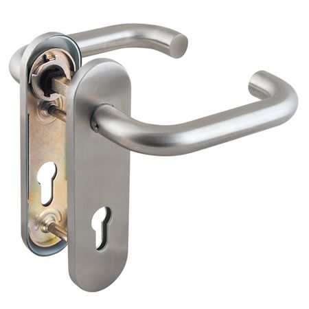 ручка дверная на планке FUARO DH-0433 SS с пружиной для противопожарных дверей нержавеющая сталь магнитные защелки для шкафа нержавеющая   1 3 5 шт