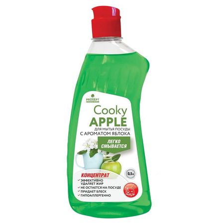 средство для посуды PROSEPT Cooky Apple гель 500мл концентрат средство для посуды prosept cooky apple гель 500мл концентрат