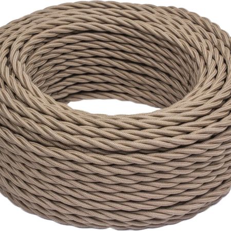 кабель витой BIRONI 3х2,5мм 50м матовый капучино кабель витой bironi 2х1 5мм 10м матовый капучино