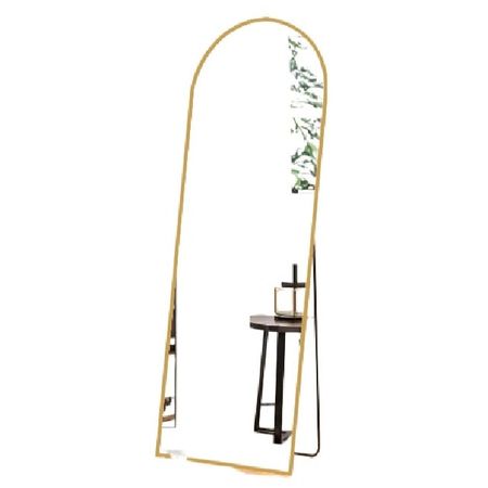 зеркало напольное в металлической раме АРКА 420х1620мм бежево-золотой зеркало напольное в багетной раме evoform алюминий 61 мм 76x196 см