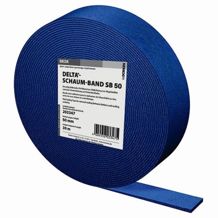 лента уплотнительная DELTA SB 50 -SHAUM-BAND для контробрешетки 50мм 30м лента разметочная самоклеющаяся 50мм черно желтая 25м