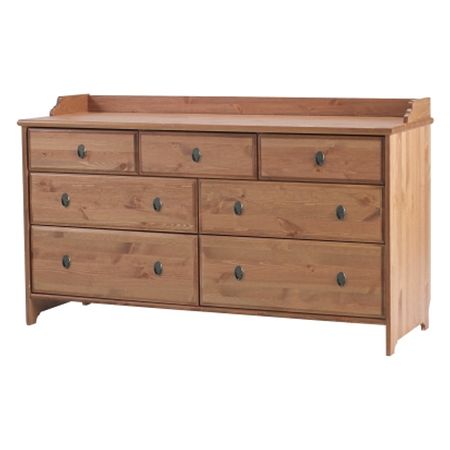 комод 7 ящиков 1400х490х820мм коричневый сосна naierdi ned j401 замки для ящиков