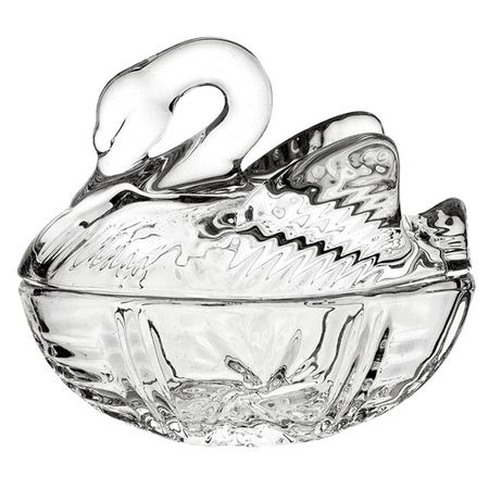 емкость КОРАЛЛ Лебедь 13,5х9 см с крышкой стекло наклейки на унитаз зачарованный лебедь