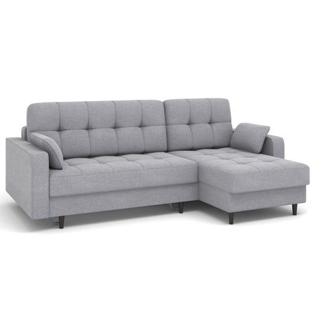 диван-еврокнижка угловой Нарвик 2330х1590х900мм серый диван king max se рогожка vento серый