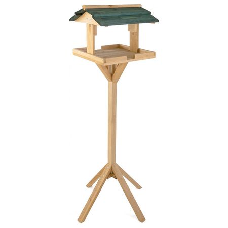 кормушка для птиц 36х34х26см на стойке h117см дерево