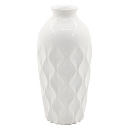 ваза TODELIA Агата 21,2см керамика белая резная статуя льва из моха агата