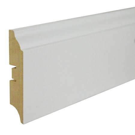 плинтус МДФ BESTENHAUS 82 2200х82х12мм белый под покраску скоба крепежная sc 8 12мм белый 25шт