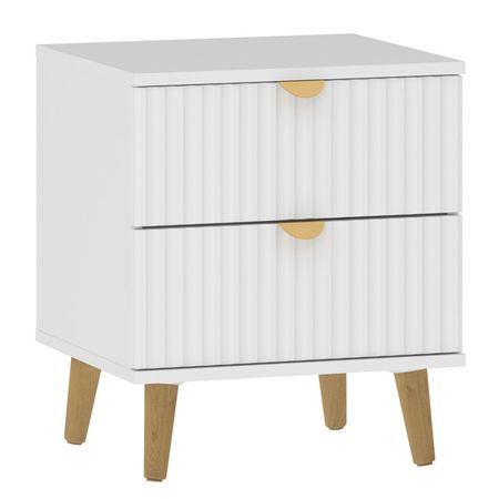 тумба прикроватная Дакота 450х400х525мм меренга/белый ЛДСП/МДФ