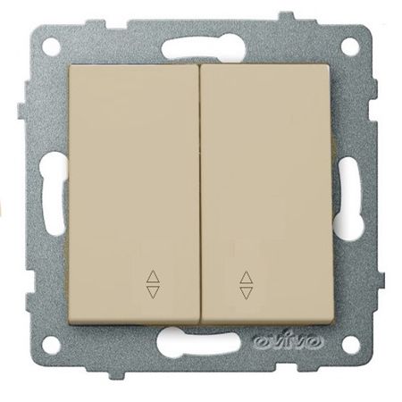 переключатель 2-клавишный OVIVO Лофт проходной крем переключатель 1 клавишный ne ad aras крем