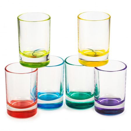 стопка OSZ Гладкий 50мл стекло цветное дно в ассортименте