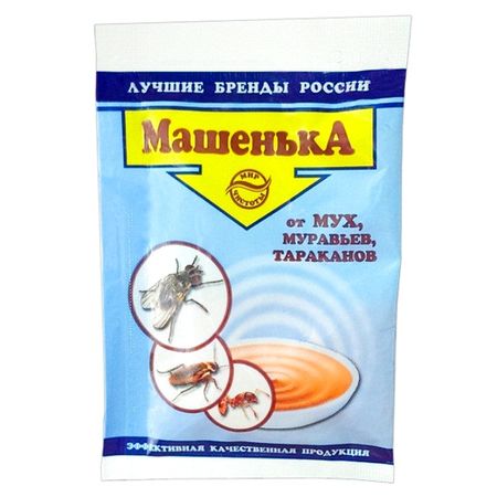 гранулы МАШЕНЬКА для уничтожения мух, тараканов, муравьев 10г карандаш инсектицидный машенька серебряная 20г от тараканов муравьев и пр