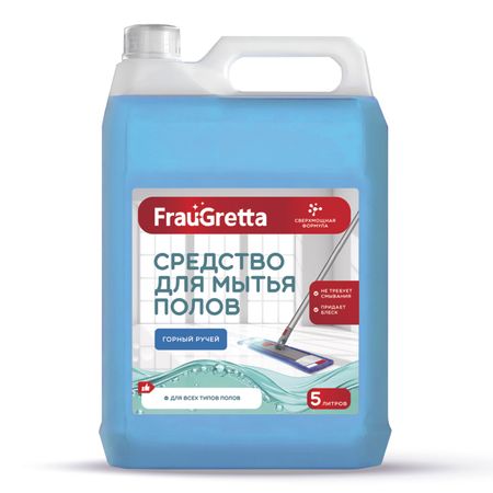 средство для пола FRAU GRETTA Горный ручей 5л тряпка для пола frau gretta 70х50см флисовая 2шт